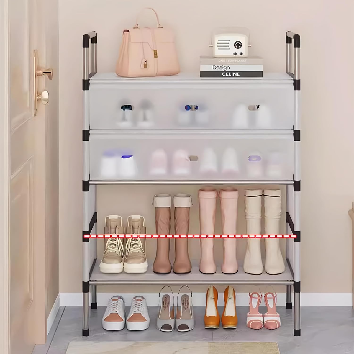 5 layer Dust Proof Shoe Rack