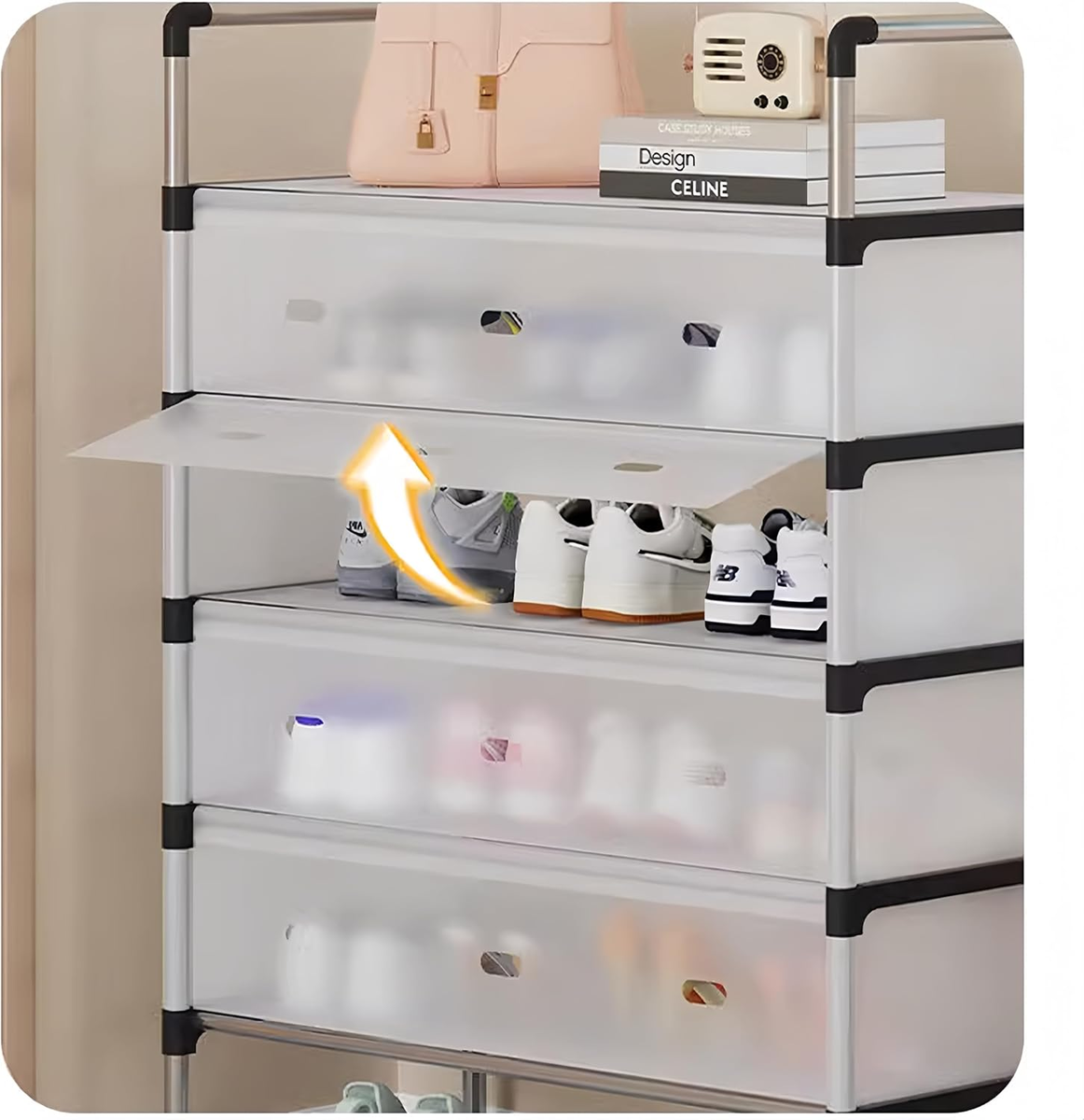 5 layer Dust Proof Shoe Rack